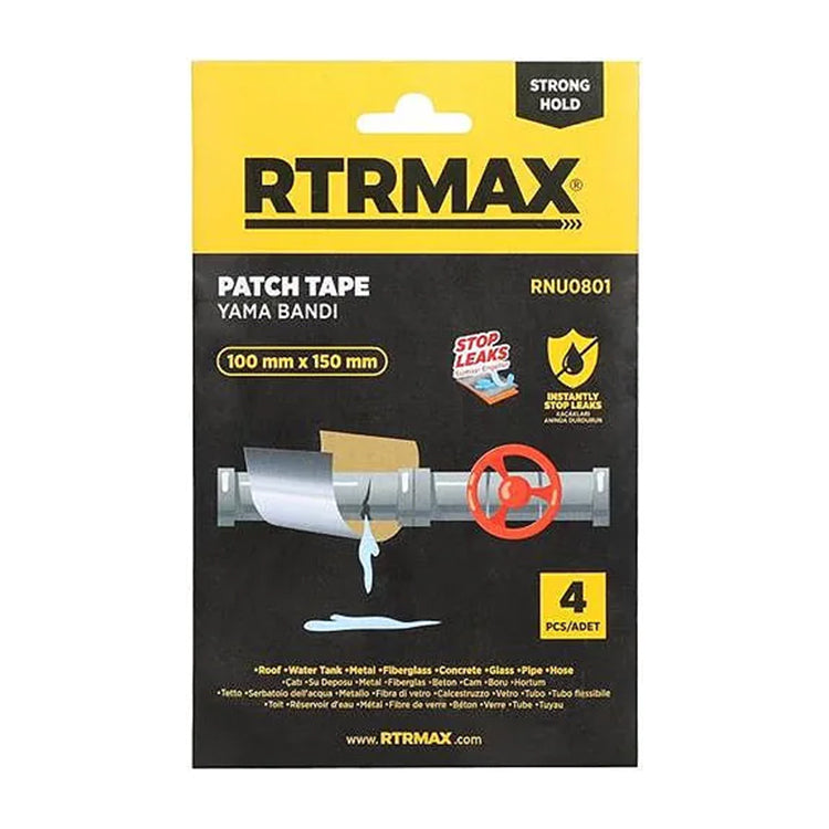 RTRMAX Waterproof Patch Tape (100mm x 150mm) Pack of 4